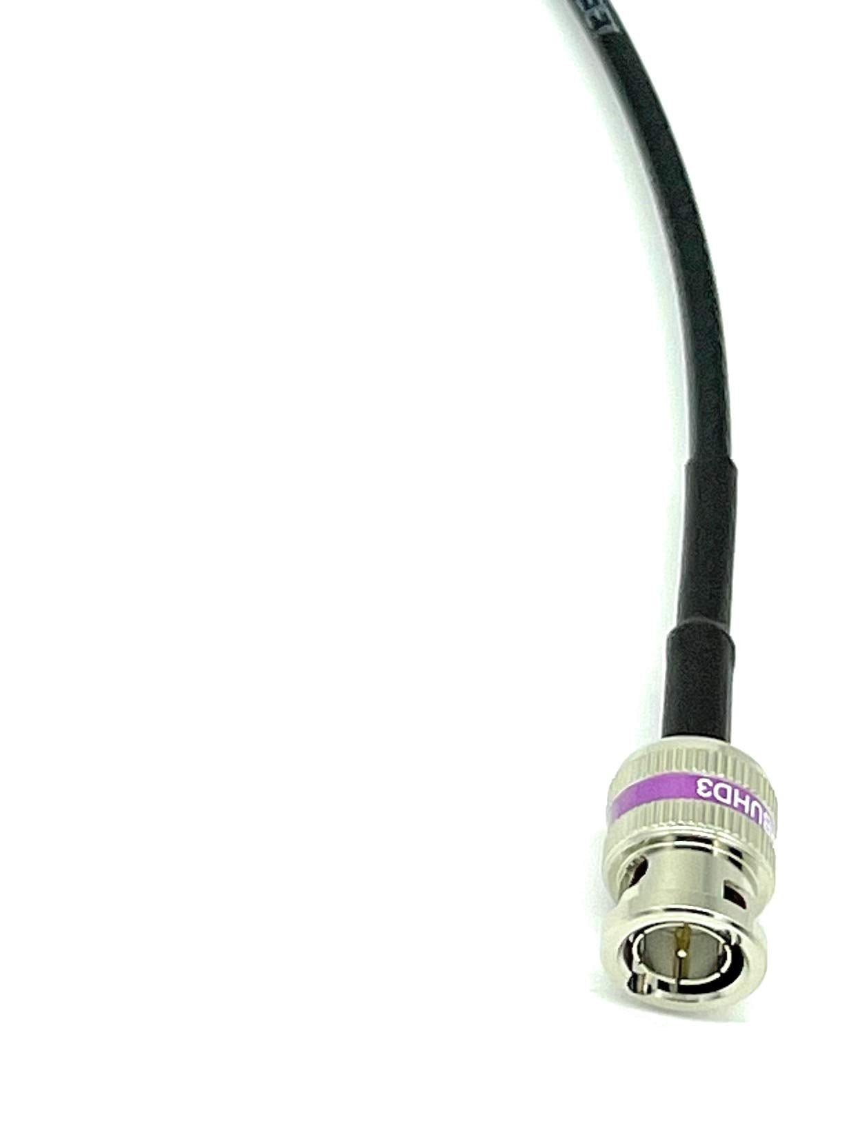 AV-Cables 12G 4K HD SDI BNC - BNC Cable 4855R Mini RG59 (6ft, Black)