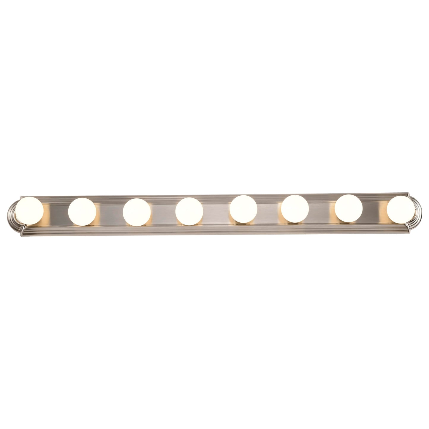 Nuvo Lighting 60/303 Transitional Eight Light Vanity in Pwt, Nckl, B/S, Slvr. Finish