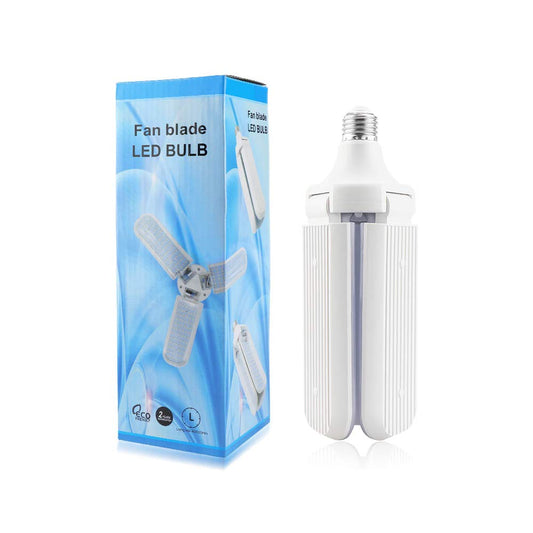 K JINGKELAI 45W LED Bulbs Super Brighter 45W Ceiling Fans led Bulb Lamps Foldable Household 3 Blades LED Light Bulbs,90 Angle Adjustable,E27 Medium