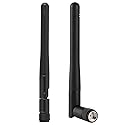 2Pcs Dual Band 3dBi WiFi Antenna 2.4GHz 5GHz 5.8GHz RP-SMA Male Bluetooth Antenna for USB Adapter Camera Video Surveillance Monitor PC Computer WiFi