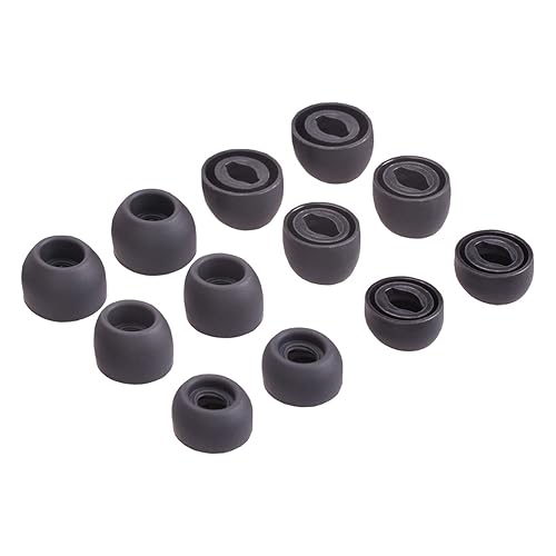 Replacement Silicone Tips Earbuds Eartips Set for Samsung Galaxy Buds Pro Headphones Fit in Case Ear Tips,6 Pairs (Phantom Black)