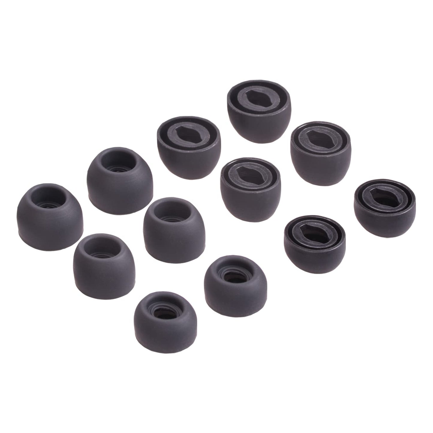 Replacement Silicone Tips Earbuds Eartips Set for Samsung Galaxy Buds Pro Headphones Fit in Case Ear Tips,6 Pairs (Phantom Black)
