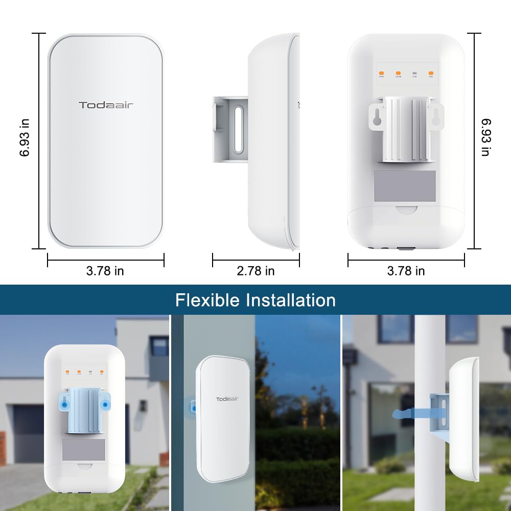 Outdoor WiFi Extender?WiFi Booster | Repeater & AP Mode?IP65 Weatherproof | Up to 300Mbps WiFi Repeater