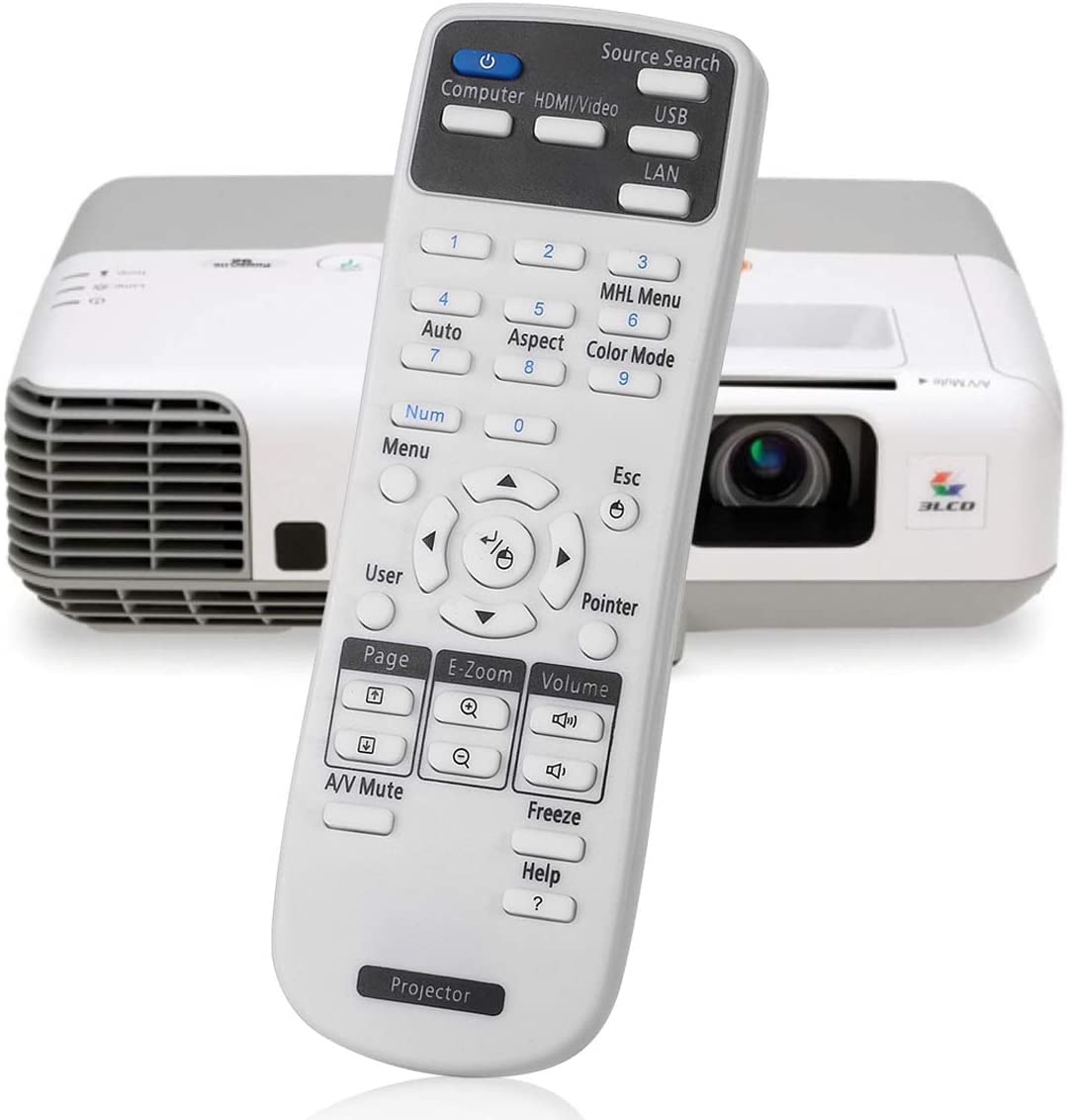 Litance Projector Remote Control for Epson 2181788 PowerLite 585W 575W 535W 108 109W 530 570 580 1930 1935 Home Cinema 1060 1040 660 BrightLink 585Wi