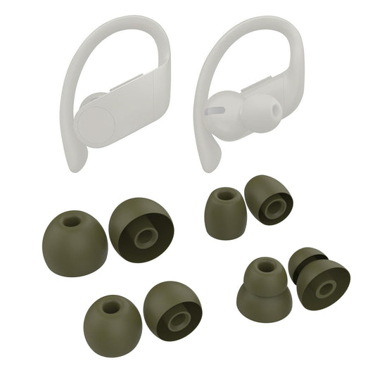 8pcs Powerbeats Pro Silicone Ear Tips Compatible with Beats Powerbeats Pro, Beats X, urBeats3 Earphones (Pro Eartips Green)