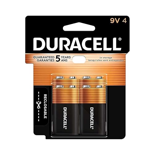 DURACELL MN16RT4Z CopperTop Alkaline Batteries, 9V, 4/PK