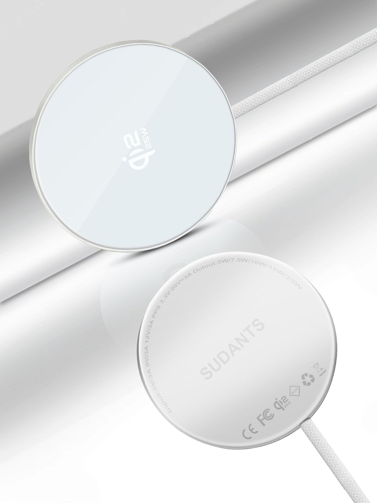 MagSafe Charger 2 Pack 25W Magnetic Wireless Charger Fast Charging Pad Compatible with iPhone 17/16/15/14/13/12 Series & AirPods 4/3/2/Pro Magnetic