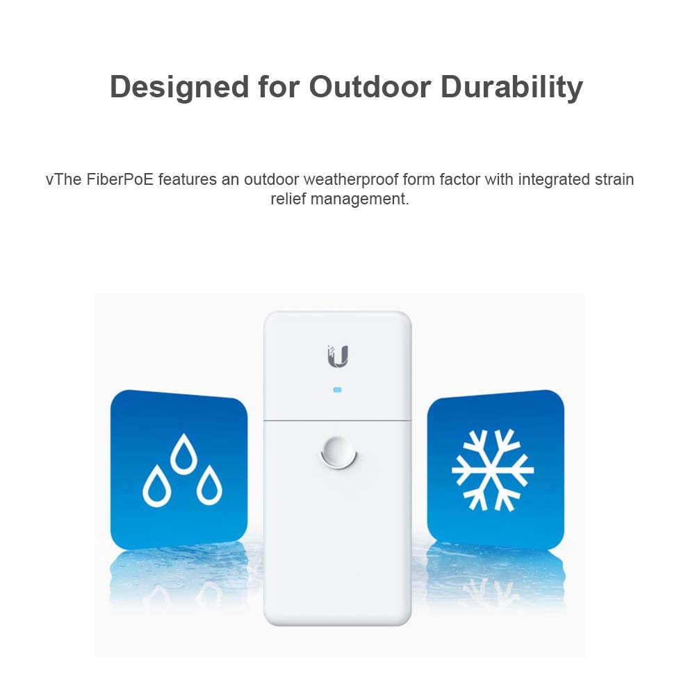 UBNT Systems Fiber PoE Accessory Gen2 F-POE-G2 for Outdoor PoE Devices (2-Pack)
