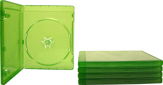 Square Deal Recordings & Supplies (5) 12mm Replacement Video Game Cases - Translucent Green - Compatible with XBOX One - #VGBR12XONE