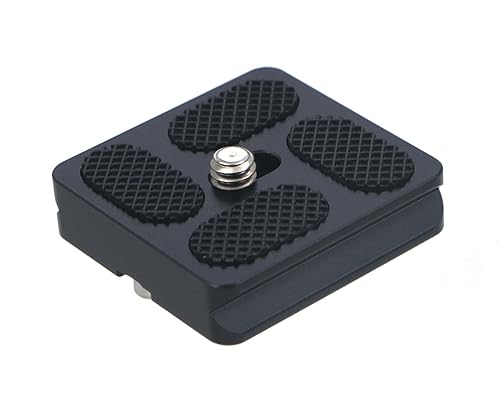 HITHUT PU-40 40mm Universal Quick Release QR Plate with D-Ring Screw for Mini Tripod Monopod Ball Head DSLR Camera, Arca-Swiss Compatible