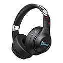 Macury Bluetooth Headphone, Over Ear, Foldable, Adjustable. Glowing Led Light, Noise Cancelling, HiFi Sound Quality (Black)