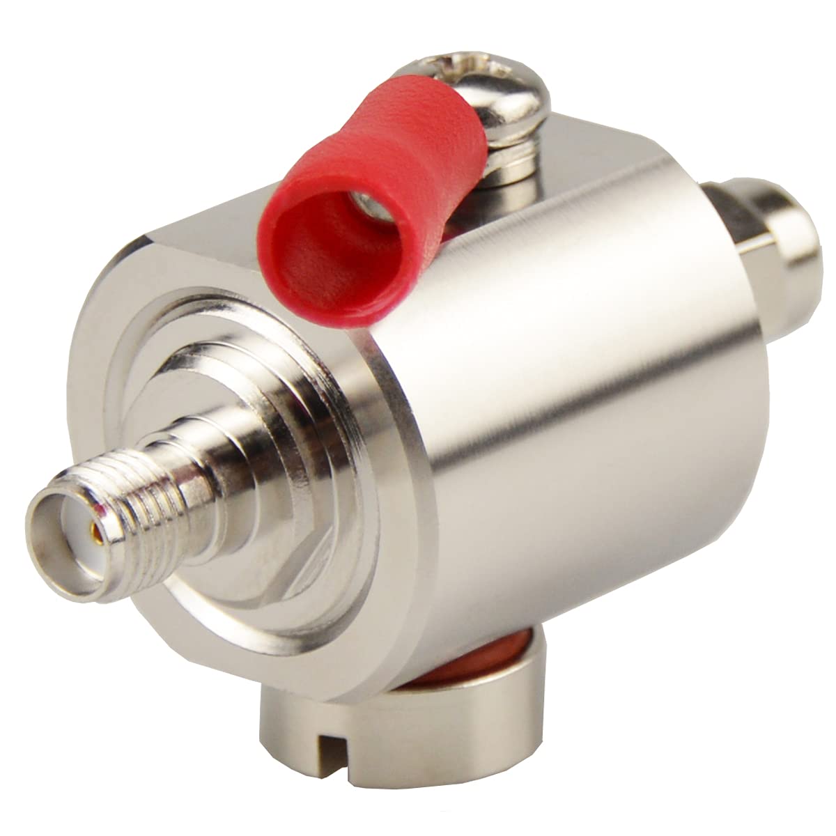 Come-buy SMA Lightning Arrestor Surge Protector with SMA Male to Female Connector 0-6GHz, Replaceable Gas Tube Element, 90V