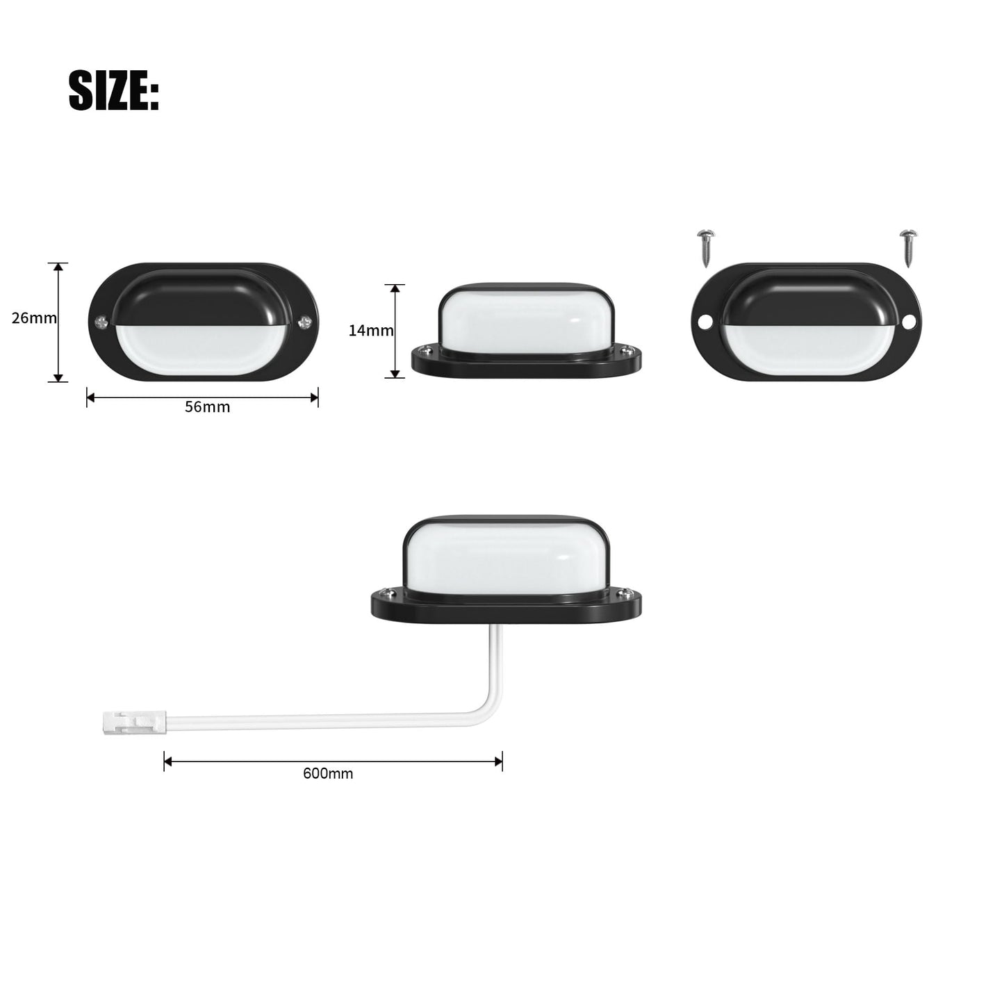 RWOFNIA Motion-Activated LED Stair Lighting Kit RW-5620-B, Warm White 2700K Mini LED Light Bulbs Suilt For Indoor Carpeted Or Wooden Staircase (8