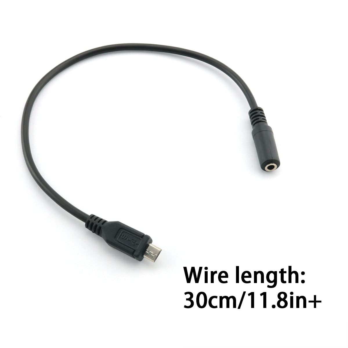 DGHAOP Micro USB Male to 3.5mm Female AUX Audio Wire Cord for Headset Adapter Active Clip Microphone