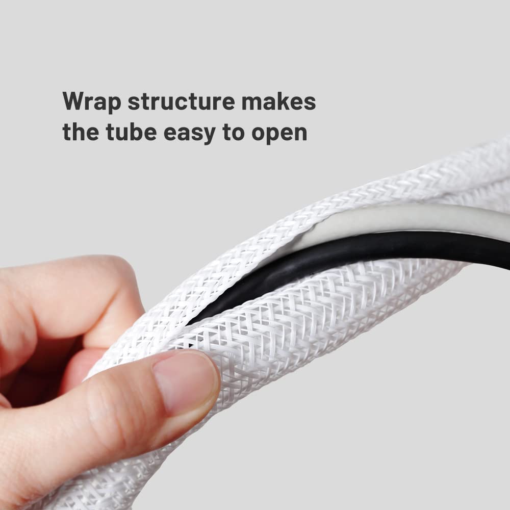WALL Cord Cover, 6.56ft - 0.75inch Cable Protector, Hide Wires Cable Sleeve Split Sleeving for TV, Computer, Home Cinema, USB Cable Power Cord, Audio