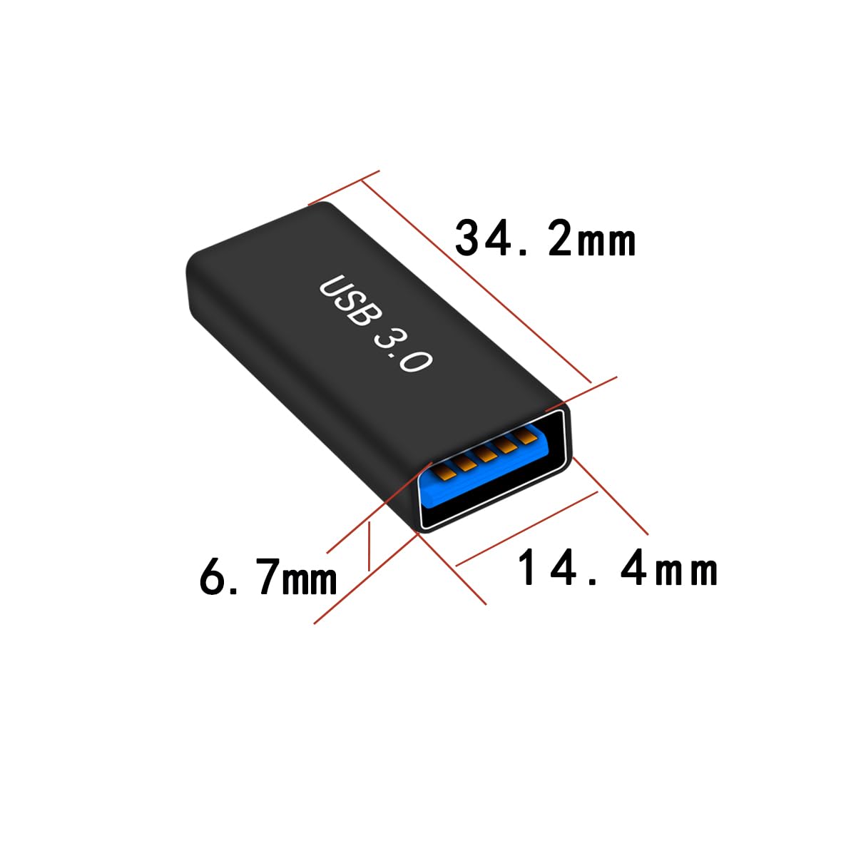 rgzhihuifz 3 Pack USB 3.0 AF/AF Plug Type A Female to Type A Female Adapter Connector Converter Compatible with Laptop Computer Hard Drive Printer…