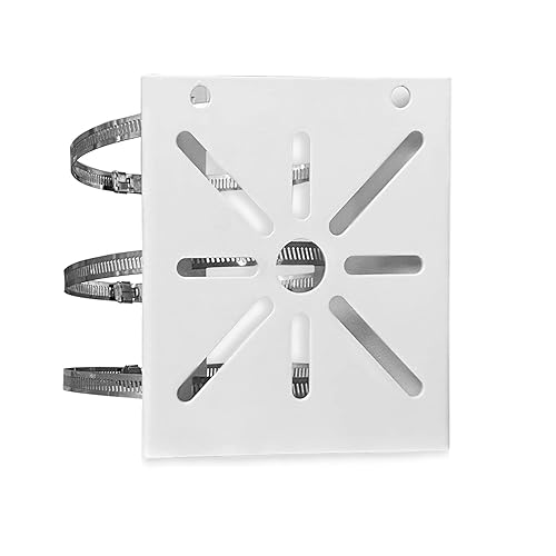 WiTi Universal Vertical Pole Mount for Security Camera, Solid Metal Bracket with Loops, Suitable for CCTV Cameras(Medium Size)