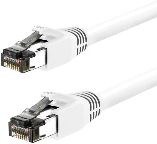 Nippon Labs Cat8 RJ45 35FT Ethernet Patch Internet Network LAN Cable, Indoor/Outdoor, 24AWG - Latest 40Gbps 2000Mhz, Weatherproof S/FTP for Router