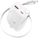 30W Retractable Wall Charger with USB C Cable 2.1FT, 2-Port USB Block 3 in 1 Travel Essentials,for iPhone Charger Fast Charging Plug for iPhone
