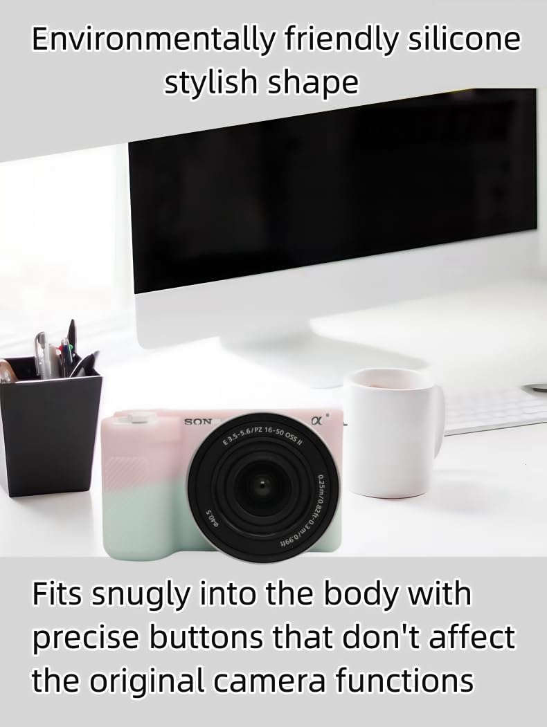 Camera Case for Sony ZV-E10 II/ZV-E10M2 Digital Camera,ZV-E10 II Soft Silicone Protective Bag,Anti-Scratch Slim Fit Soft Sleeve with ZV-E10 II Screen