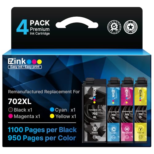 E-Z Ink Remanufactured Replacement for Epson 702XL WF-3720 Ink Cartridge