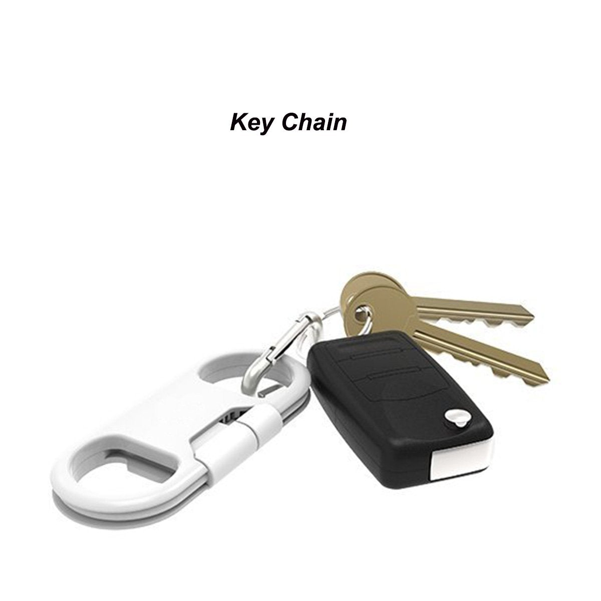 iPhone Charge Lightning Cable + Keychain + Bottle Opener + Aluminum Carabiner,Portable Multifunction Keychain Bottle Opener USB Charging Cord Short