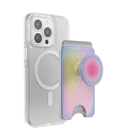 PopSockets Phone Wallet with Expanding Grip and Adapter Ring for MagSafe®, Phone Card Holder, Wireless Charging Compatible, Wallet Compatible