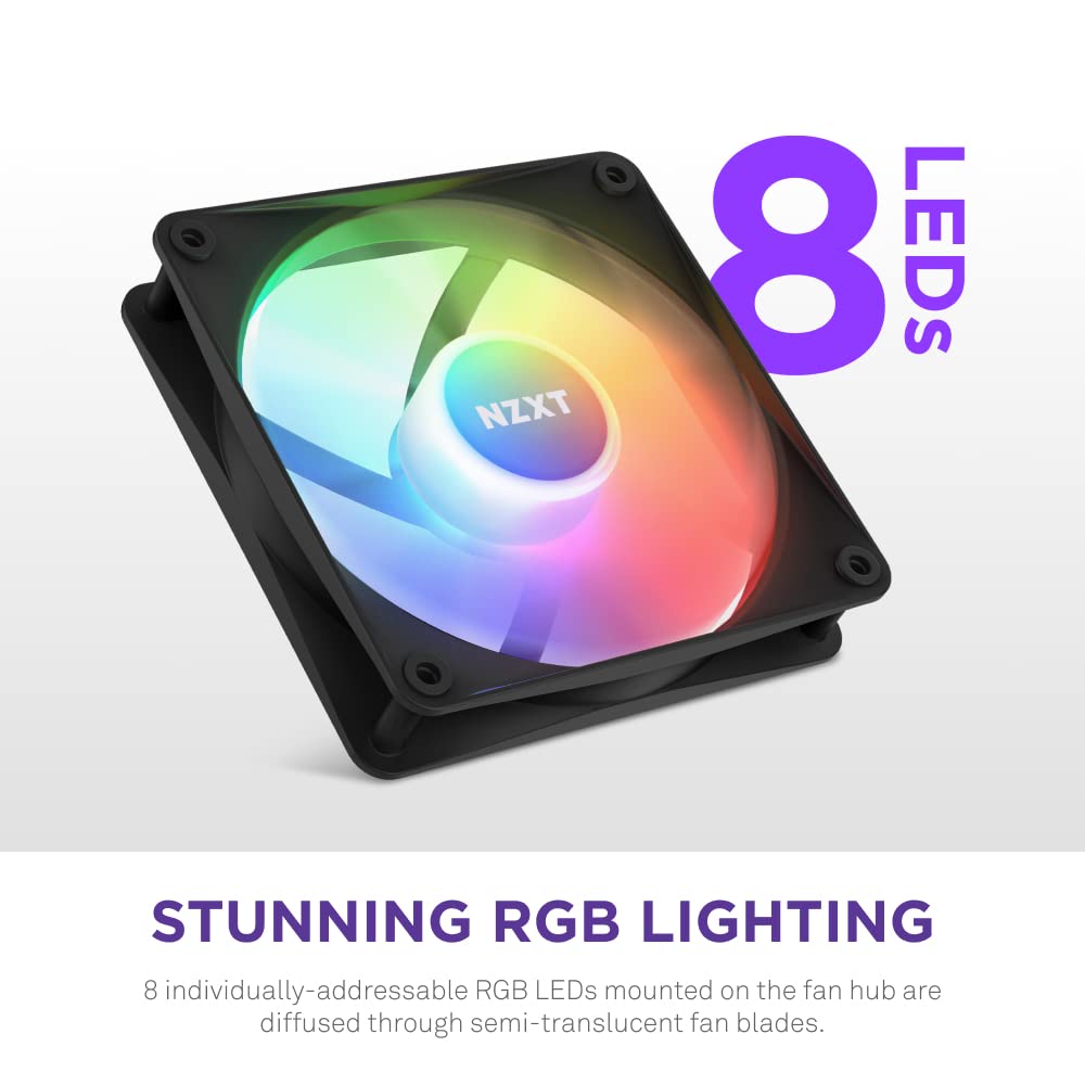 F120RGB Core - 120mm RGB Fan - Triple Pack w/RGB Controller - Black