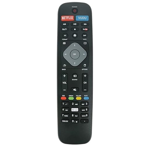 NH503UP Replace Remote Control Compatible with Philips TV 49PFL4609/F7 49PFL4909/F7 65PFL5903/F7