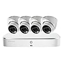 Lorex 4K Security Camera System, Ultra HD IP Indoor/Outdoor Wired POE Metal Dome Cameras and Smart Motion Detection, Active Deterrence Video