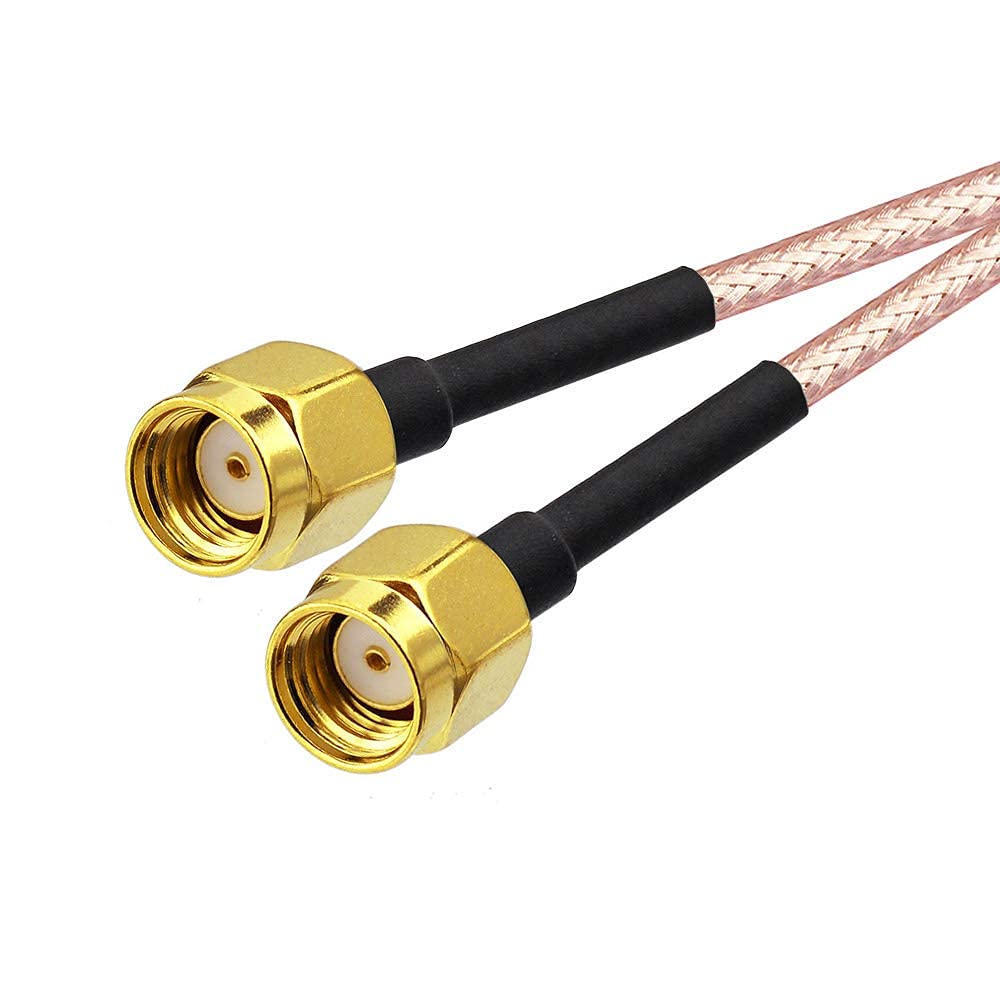 Bingfu RP-SMA Female Bulkhead Mount to Dual RP-SMA Male WiFi Antenna Adapter Splitter Cable 15cm 6 inch for WiFi Router Hotspot Wireless Mini PCI