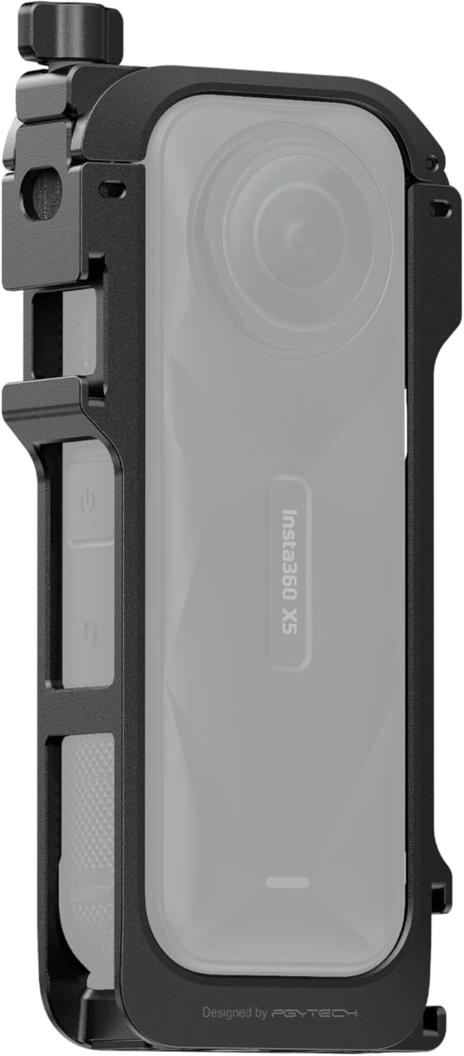 Insta360 X5 Utility Frame, Multifunction Utility Frame, Aluminum Cage with Silicone Lens, Protective Cold Shoe Interface with 1/4" Threads Cold Shoe