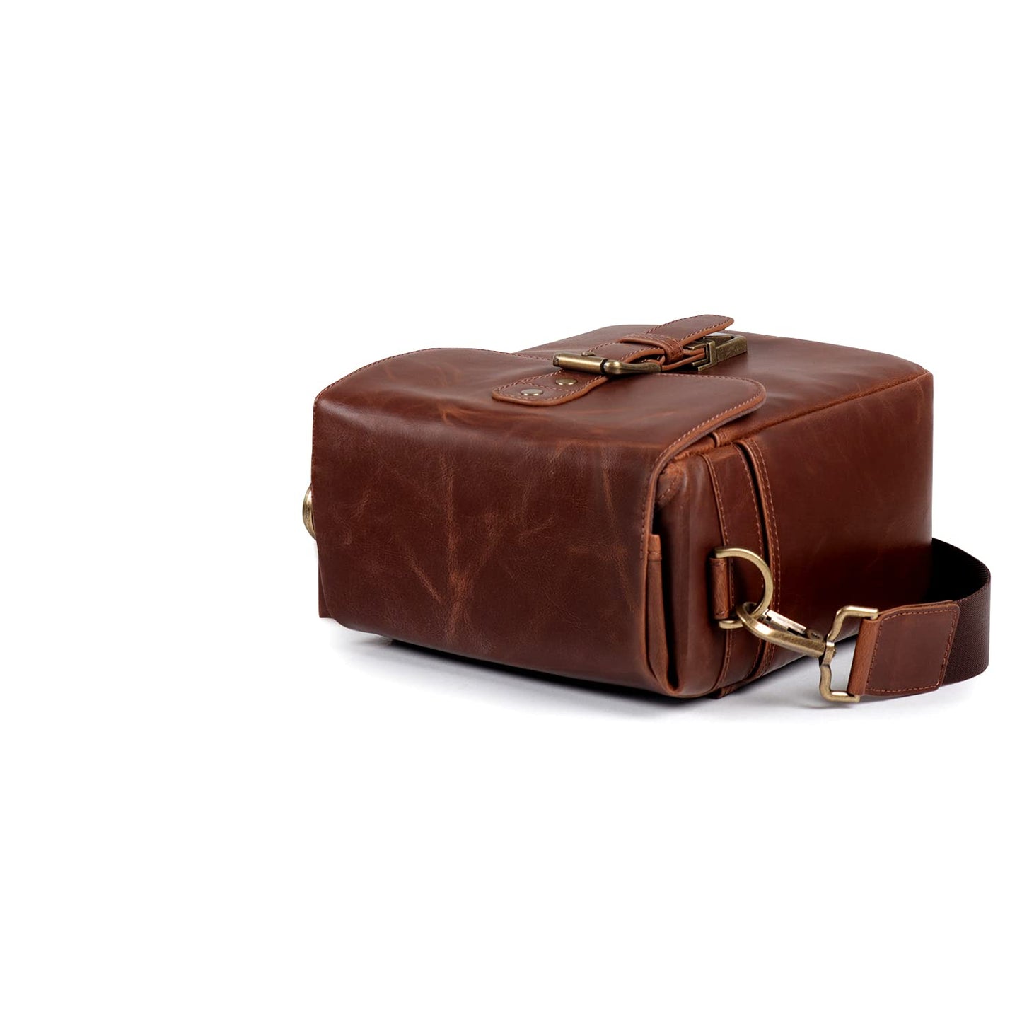 MegaGear Leather Camera Messenger Bag for Mirrorless, Instant and DSLR Cameras