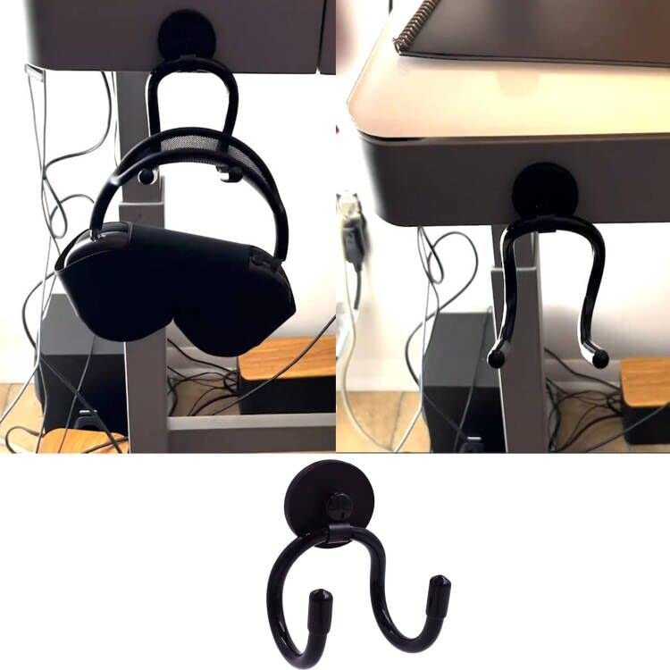 AUXPhome Magnetic Headset Holder up to 1 kg(2 lbs), Adjustable Headphone Holder Headphone Hanger Stand Headphone Hook for Computer/Gaming Headsets…