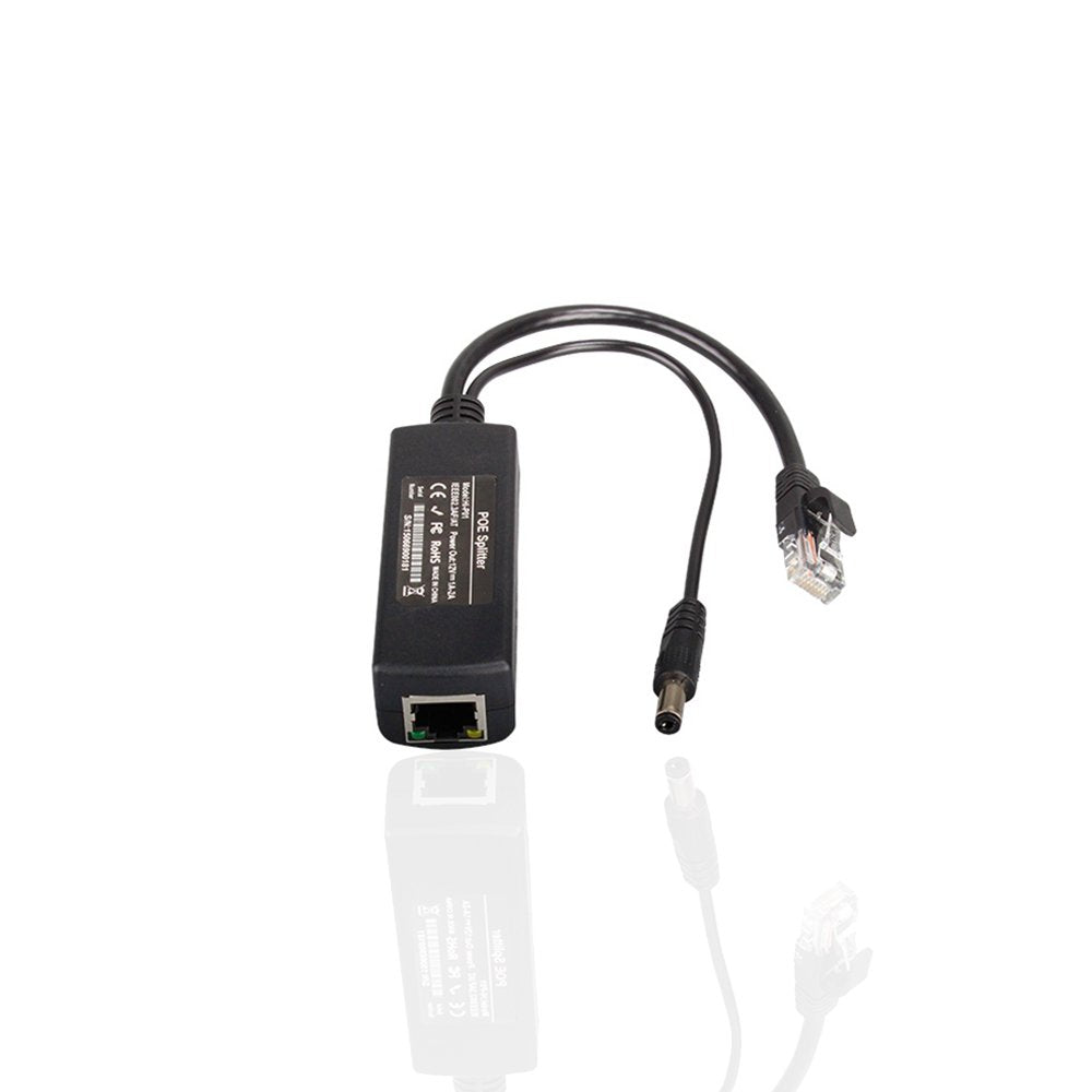 LFHUKEJI POE Splitter, Passive POE Splitter 24V to 12V Compatible with Most Switches POE and All Web Cameras
