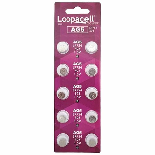 LOOPACELL AG5 LR754 393 309 193 LR48 D309 D393 Alkaline Button Cell Battery x 100