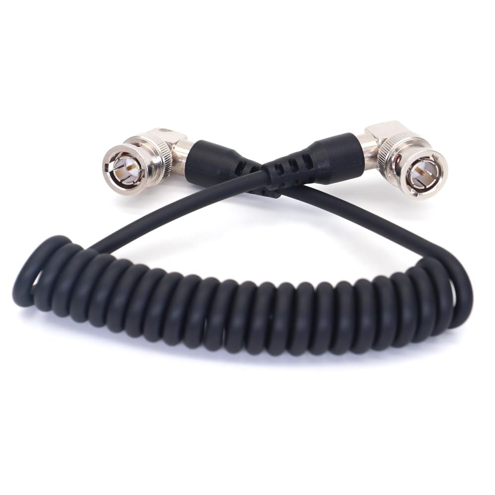 SZYingXian SDI BNC Coiled Cable for Blackmagic Teradek Hollyland Mars Atomos SmallHD Feelworld Portkeys Monitor Sony Canon Alexa DSMC2 Camera Video