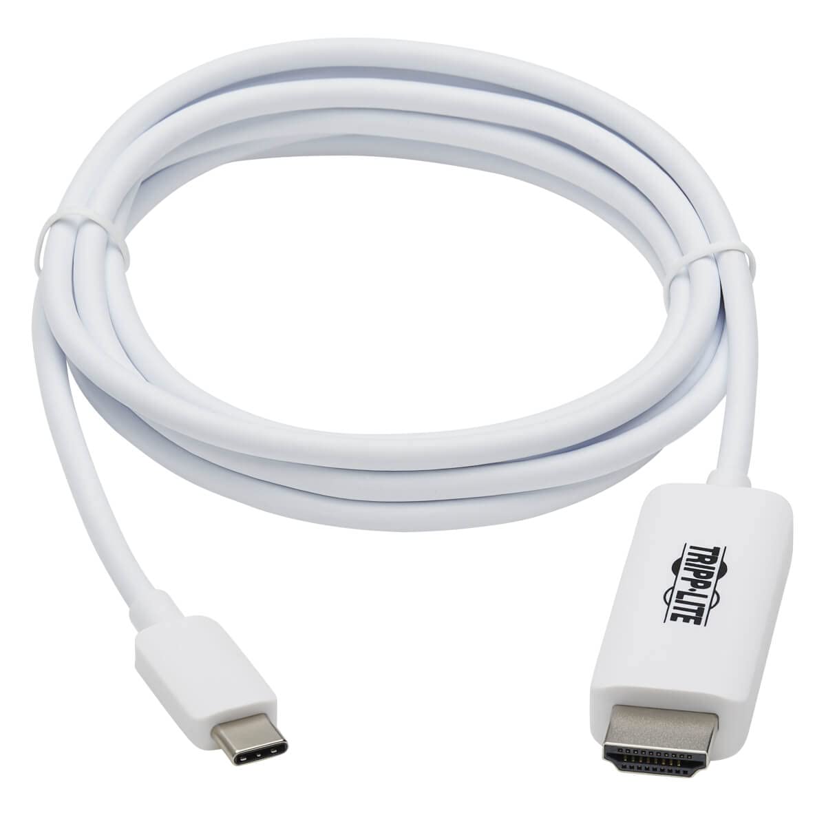 Tripp Lite USB C to HDMI Cable, Thunderbolt 3 Compatible Adapter Cable, USB-C and HDMI 4K, 4:4:4, White, M/M, 6 ft. (U444-006-HWE)