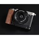 QR L Handle Hand Grip Wood Handle + Alloy Baseplate for Sony A7C Camera Holder (Wallnut + Black Alloy Baseplate)