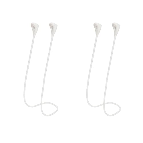 MULTAICH Magnetic Anti-Lost Lanyard 2nd for AirPods Pro 2nd/3nd,Soft Silicone Sports Lanyard, Neck Rope Cord (2nd/White/White)