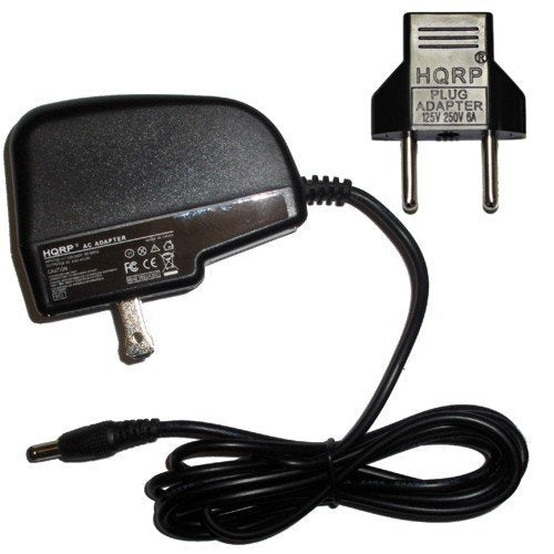 HQRP AC Adapter Compatible with Casio KL70 / KL-70 / KL100 / KL-100 / KL300 / KL-300 Label Printer Power Supply Cord Plus HQRP Euro Plug Adapter
