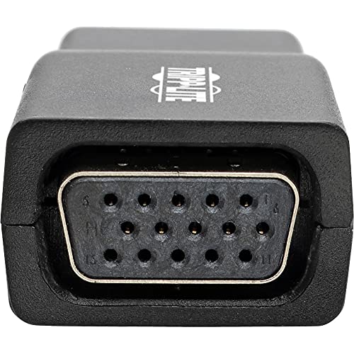 Tripp Lite Compact HDMI to VGA Adapter, 3.5mm Audio Port, 1080p Video, for use with Computers, Laptops, Chromebooks, Raspberry Pi Projectors & More