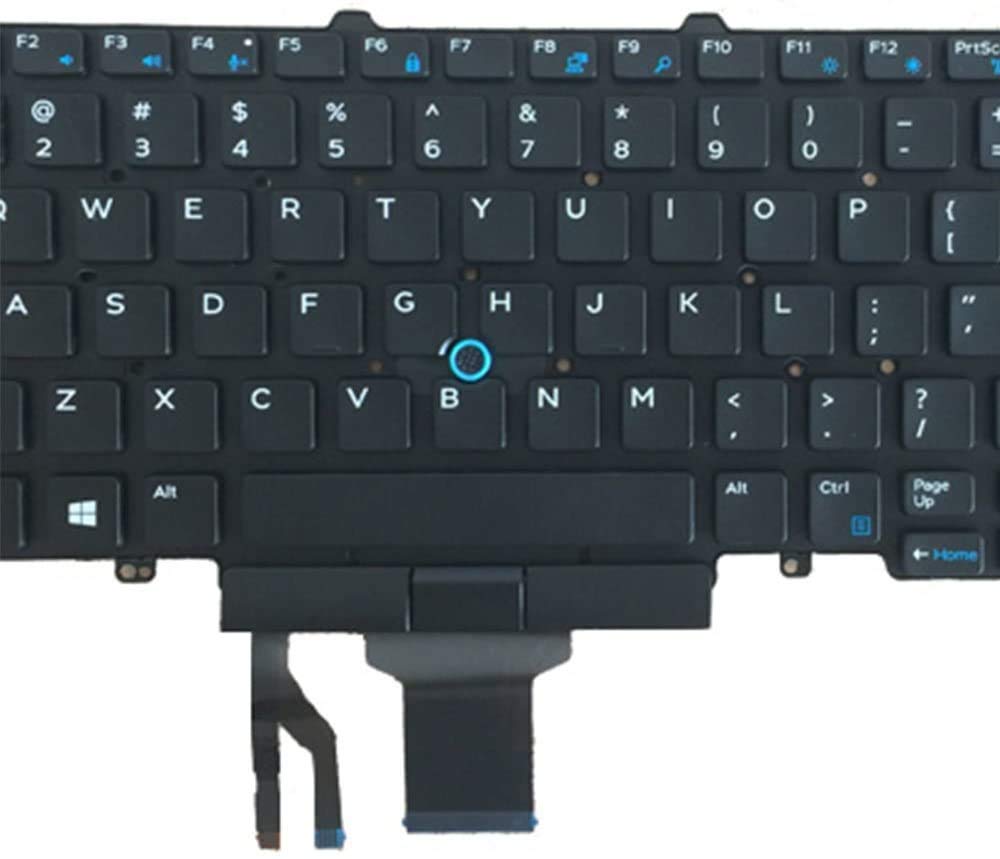 New English Laptop Replacement Keyboard for Dell Latitude E5550 E5570 E5580 US Layout No Backlight