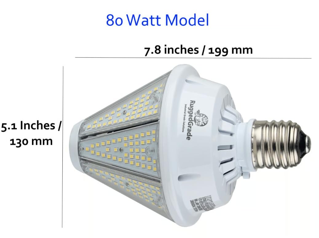 RuggedGrade 80W Oberon Series LED High Bay Light Bulb