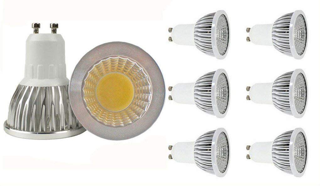 GU10 LED Bulbs GU10 5W COB LED Bulbs Spotlight Bulb GU10 Base 5W 110V Not Dimmable,5W (Equivalent to 35W Halogen Bulb),Warm White 3000K,6 Pack
