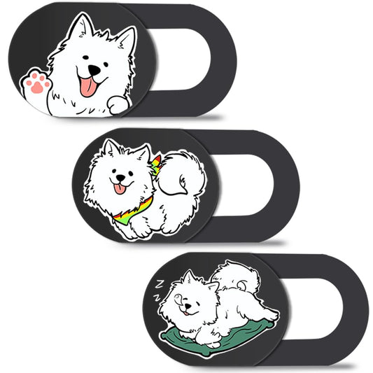 DR. PANDACAT Hug Me Dog 3-Pack Laptop Camera Cover Slide - Cute Webcam Cover for MacBook Pro/Air, Dell, iPad, iPhone, iMac, Echo Show - Laptop Webcam
