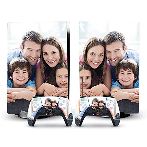 Custom Full Body PS5 Wrap Skin with Your Picture and Create Your Own Design,Custom Vinyl Skins Sticker for PS5 Disc Controller and Console