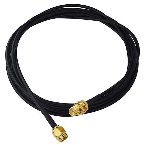 Boobrie RP-SMA Coaxial Cable 6.5ft/2M RG174 Cable RP SMA Male to RP SMA Female Low Loss Antenna Cable RP SMA Extension Cable for WiFi Antenna 4G etc