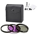 UltraPro 52mm Digital High-Resolution Filter Kit (UV, CPL, FLD) with Deluxe Filter Carry Case for Select Canon Digital Cameras. Bundle Includes