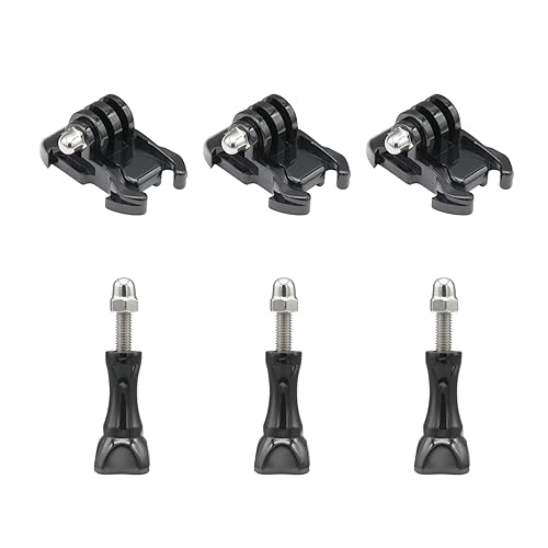 Quick Release Buckle Clip Basic Base Mount Kit, Compatible with Gopro Hero13/12/11/10/9/8/7/6/5/4/3+/3 DJI Osmo Action, AKASO, SJCAM Action Camera(6